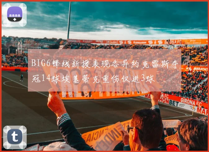 BIG6锋线新援表现各异约克雷斯夺冠14球埃基蒂克重伤仅进3球